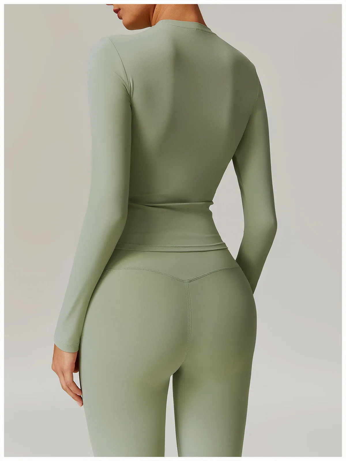 Versatile Fleece-Lined Long Sleeve Yoga Top