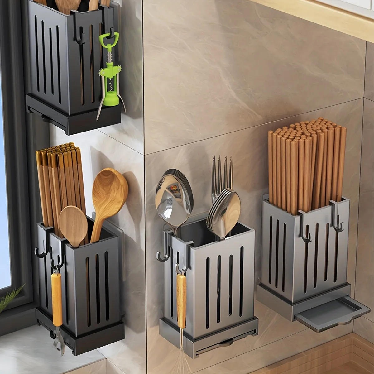 Versatile Kitchen Utensil Holder  Spacesaving Organizer for Cutlery