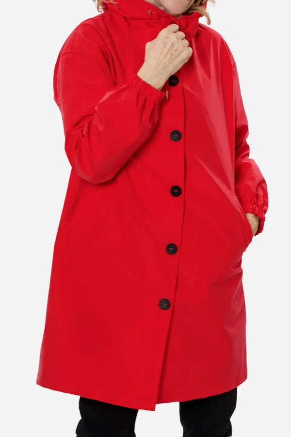 Water Resistant Oversized Hooded Windbreaker Rain Jacket