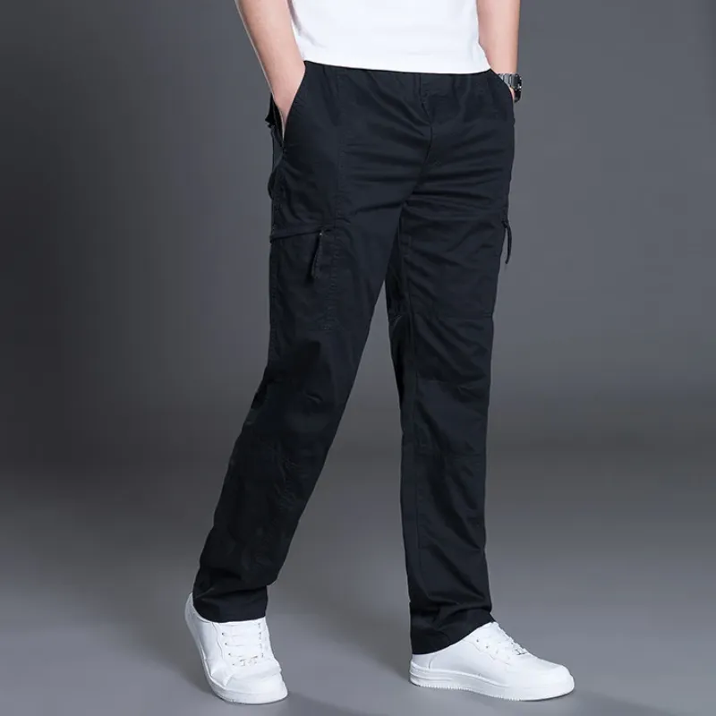 Wijzema - Cargo Broek Heren – Lichte Zomerbroek met Zakken, Elastische Taille
