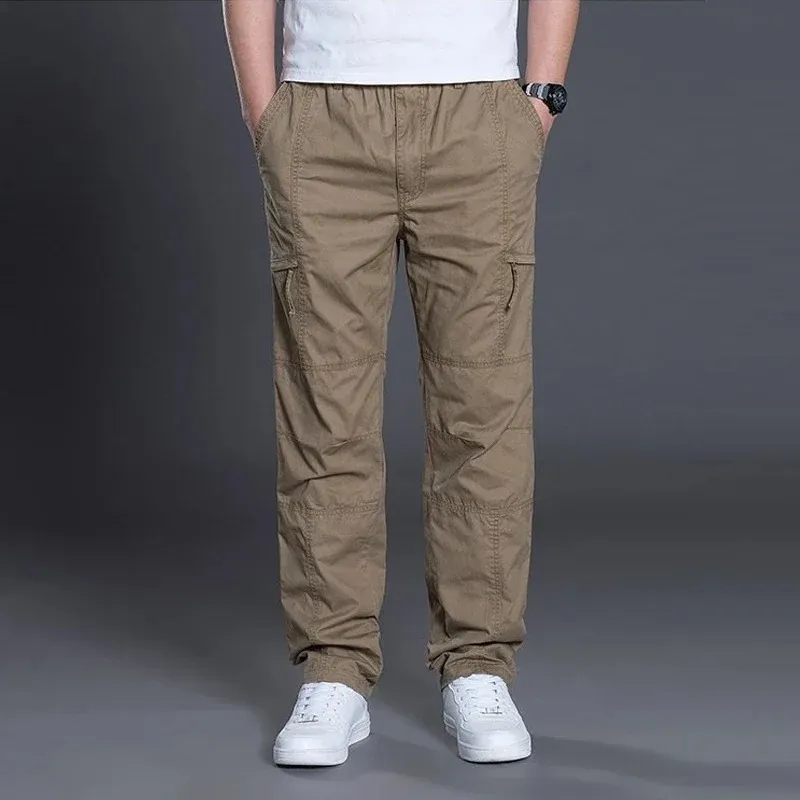Wijzema - Cargo Broek Heren – Lichte Zomerbroek met Zakken, Elastische Taille