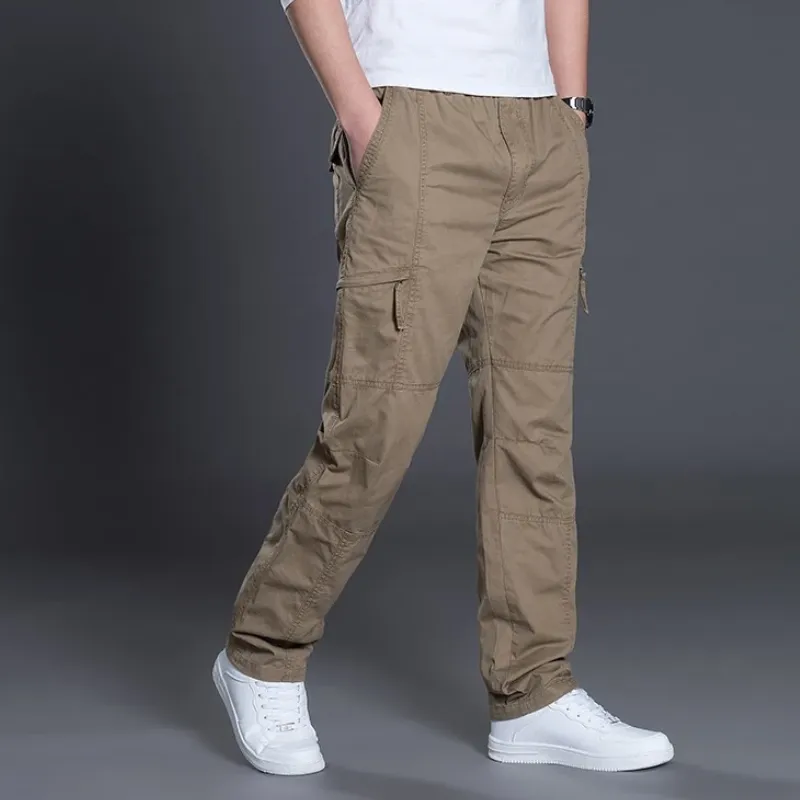 Wijzema - Cargo Broek Heren – Lichte Zomerbroek met Zakken, Elastische Taille