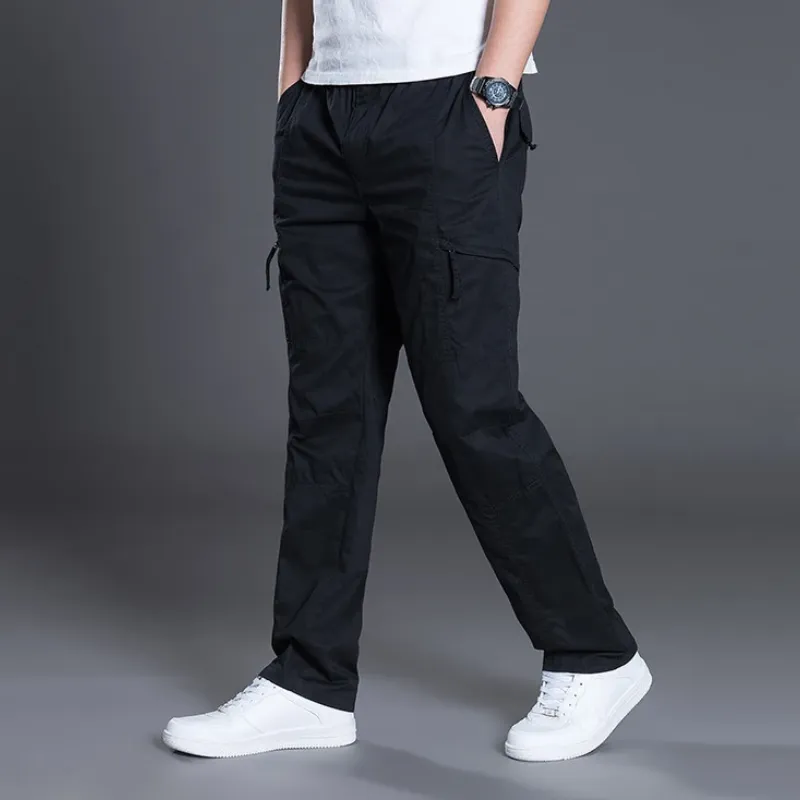 Wijzema - Cargo Broek Heren – Lichte Zomerbroek met Zakken, Elastische Taille