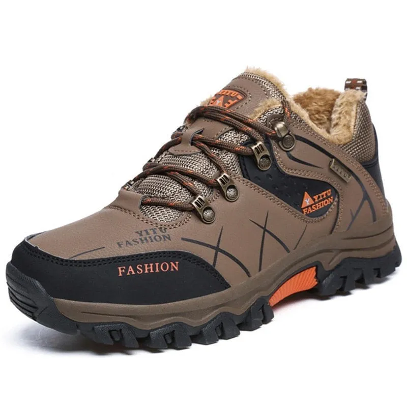 Winter - Schneestiefel für Männer, wasserdichte Lederturnschuhe