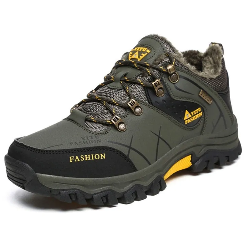 Winter - Schneestiefel für Männer, wasserdichte Lederturnschuhe