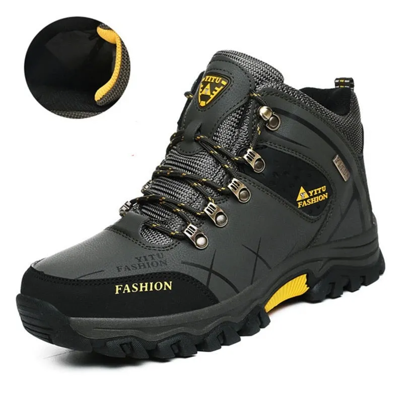 Winter - Schneestiefel für Männer, wasserdichte Lederturnschuhe