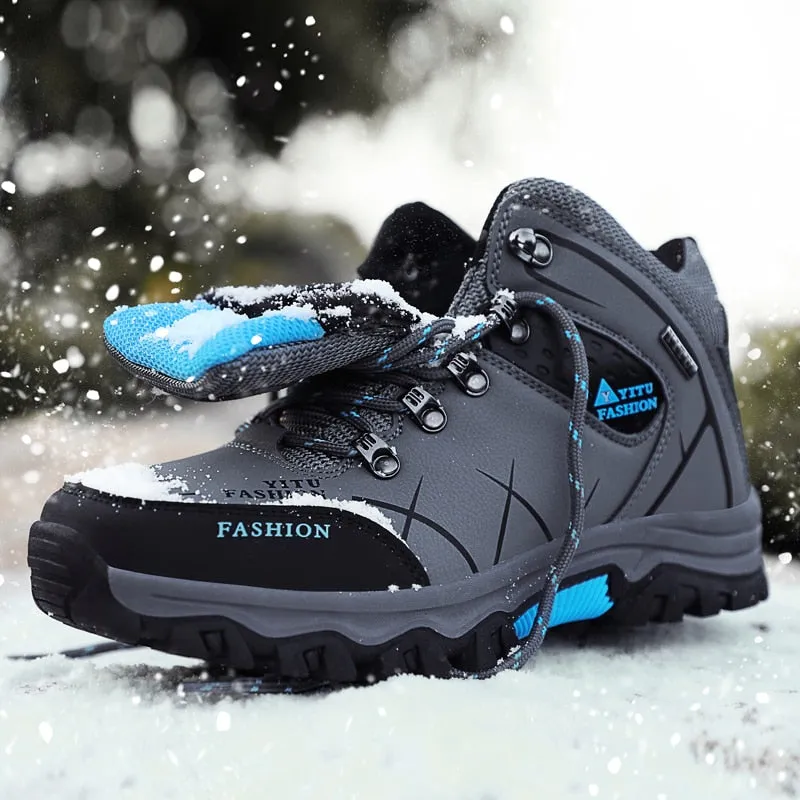 Winter - Schneestiefel für Männer, wasserdichte Lederturnschuhe