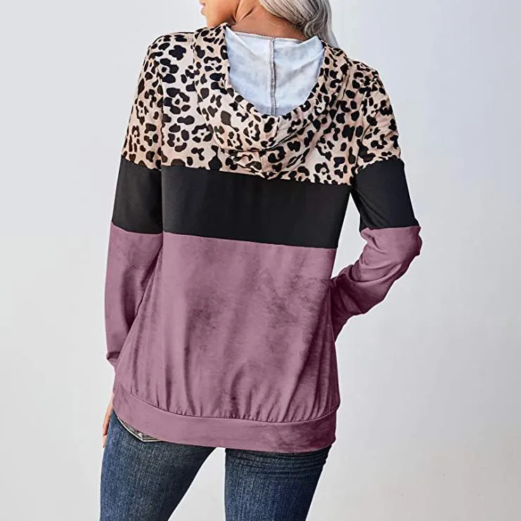 Women's Hoodie Sweatshirts Casual Animal Print